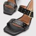 Tamanco Vizzano Fivela Spikes Salto Bloco - Preto