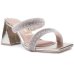 Tamanco Vizzano Strass Metalizado Salto Bloco Feminino - Dourado