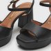 Sandália Plataforma Vizzano Salto Grosso Tira Única Feminino - Preto