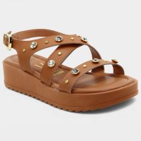 Papete Vizzano Plataforma Apliques Feminina - Caramelo