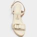 Sandália Anabela Vizzano Detalhe Fivela Feminino - Off White