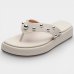 Chinelo Vizzano Flat Spikes Feminino - Off White