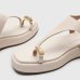 Papete Vizzano Flat Detalhe Feminino - Off White