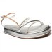 Rasteira Vizzano Flatform Strass Metalizada Feminina - Prata