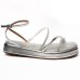 Rasteira Vizzano Flatform Strass Metalizada Feminina - Prata