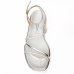 Rasteira Vizzano Flatform Strass Metalizada Feminina - Prata