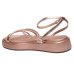 Sandália Vizzano Flatform Anabela Plana Feminina - Dourado