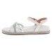 Papete Vizzano Flatform Strass Feminina - Branco e Prata