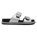 Chinelo Vizzano Flat Metalizado Fivelas - Preto e Prata