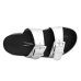 Chinelo Vizzano Flat Metalizado Fivelas - Preto e Prata