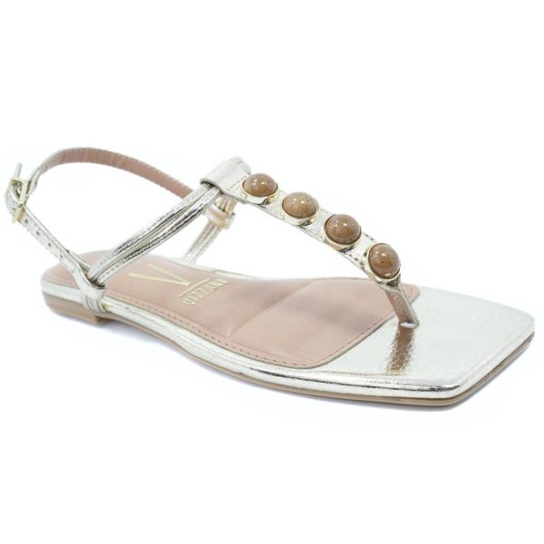 Rasteira Vizzano Pedraria Feminina - Dourado