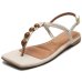 Rasteira Vizzano Pedraria Feminina - Off White