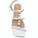 Rasteira Vizzano Tiras Pedraria Feminina - Off White