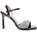 Sandália Vizzano Salto Alto Strass Feminina - Preto