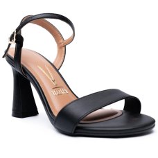Sandália Vizzano Básica Salto Médio Feminina - Preto Sandália Vizzano Básica Salto Médio Feminina - Preto