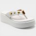 Chinelo Anabela Vizzano Pedraria Feminino - Off White