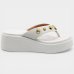 Chinelo Anabela Vizzano Pedraria Feminino - Off White
