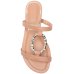 Rasteira Vizzano Detalhe Dourado Feminina - Caramelo