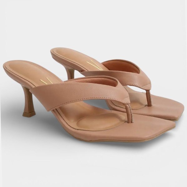 Tamanco Vizzano Salto Baixo Feminino - Nude