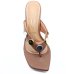Tamanco Vizzano Salto Baixo Detalhes Feminino - Marrom