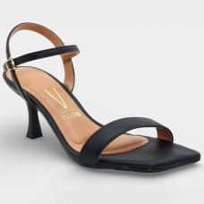 Sandália Vizzano Salto Baixo Feminino - Preto