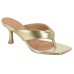 Tamanco Vizzano Salto Baixo Casual Feminino - Dourado