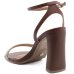 Sandália Vizzano Strass Salto Alto Grosso Feminina - Marrom Claro