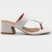Tamanco Vizzano Salto Baixo Bloco Detalhe Feminina - Off White