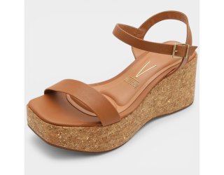 Sandália Anabela Vizzano Cortiça Feminina - Caramelo Sandália Anabela Vizzano Cortiça Feminina - Caramelo