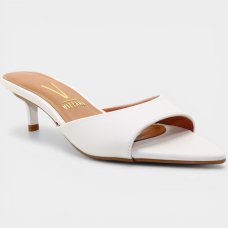 Tamanco Vizzano Salto Baixo Feminino - Off White