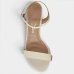Sandália Meia Pata Vizzano Salto Grosso Reto Alto Feminina - Off White