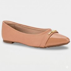Sapatilha Modare Bico Fino Bicolor Feminina - Nude