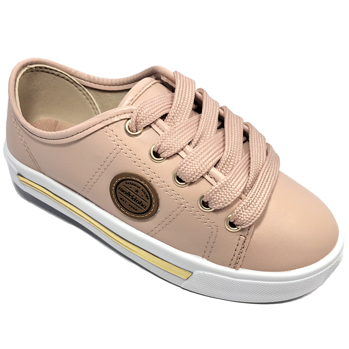 tenis dourado infantil molekinha