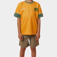 Camiseta Infantil Brasil Saga Kids - Amarelo e Verde