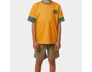 Camiseta Infantil Brasil Saga Kids - Amarelo e Verde