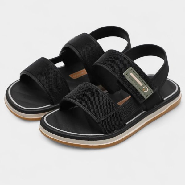 Sandália Infantil Cartago Malaga Menino - Preto e Bege