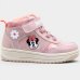Tênis Infantil Disney Minnie Flor Velcro Menina - Rosa Claro