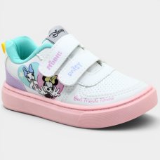 Tênis Infantil Disney Minnie Best Friends Velcro Menina - Branco e Verde Água Tênis Infantil Disney Minnie Best Friends Velcro Menina - Branco e Verde Água