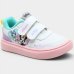 Tênis Infantil Disney Minnie Best Friends Velcro Menina - Branco e Verde Água
