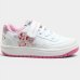 Tênis Infantil Disney Minnie Passos Mágicos Velcro Menina - Branco e Rosa