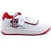 Tênis Infantil Disney Minnie Velcro Menina - Branco e Vermelho