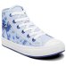 Tênis Infantil Disney Stitch Cano Alto Menina - Branco e Azul