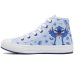 Tênis Infantil Disney Stitch Cano Alto Menina - Branco e Azul