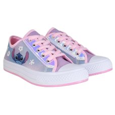 Tênis Infantil Disney Stitch Holográfico Menina - Rosa e Azul