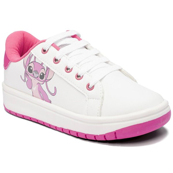 Tênis Infantil Disney Stitch Menina - Branco e Rosa