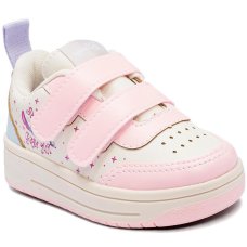 Tênis Infantil Disney Stitch Velcro Menina - Branco e Azul