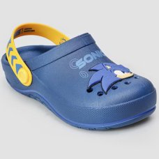 Babuche Infantil Grendene Kids Sonic City Masculina - Azul e Amarelo