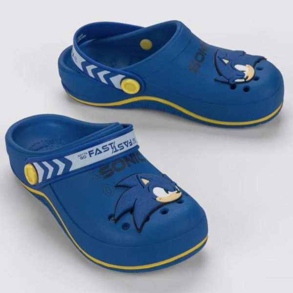 Babuche Infantil Sonic City Masculina - Azul