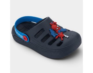 Babuche Infantil Grendene Kids Homem Aranha Menino - Azul e Vermelho