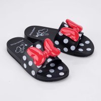 Chinelo Disney Minnie Slide Poá Grendene Kids - Preto e Vermelho